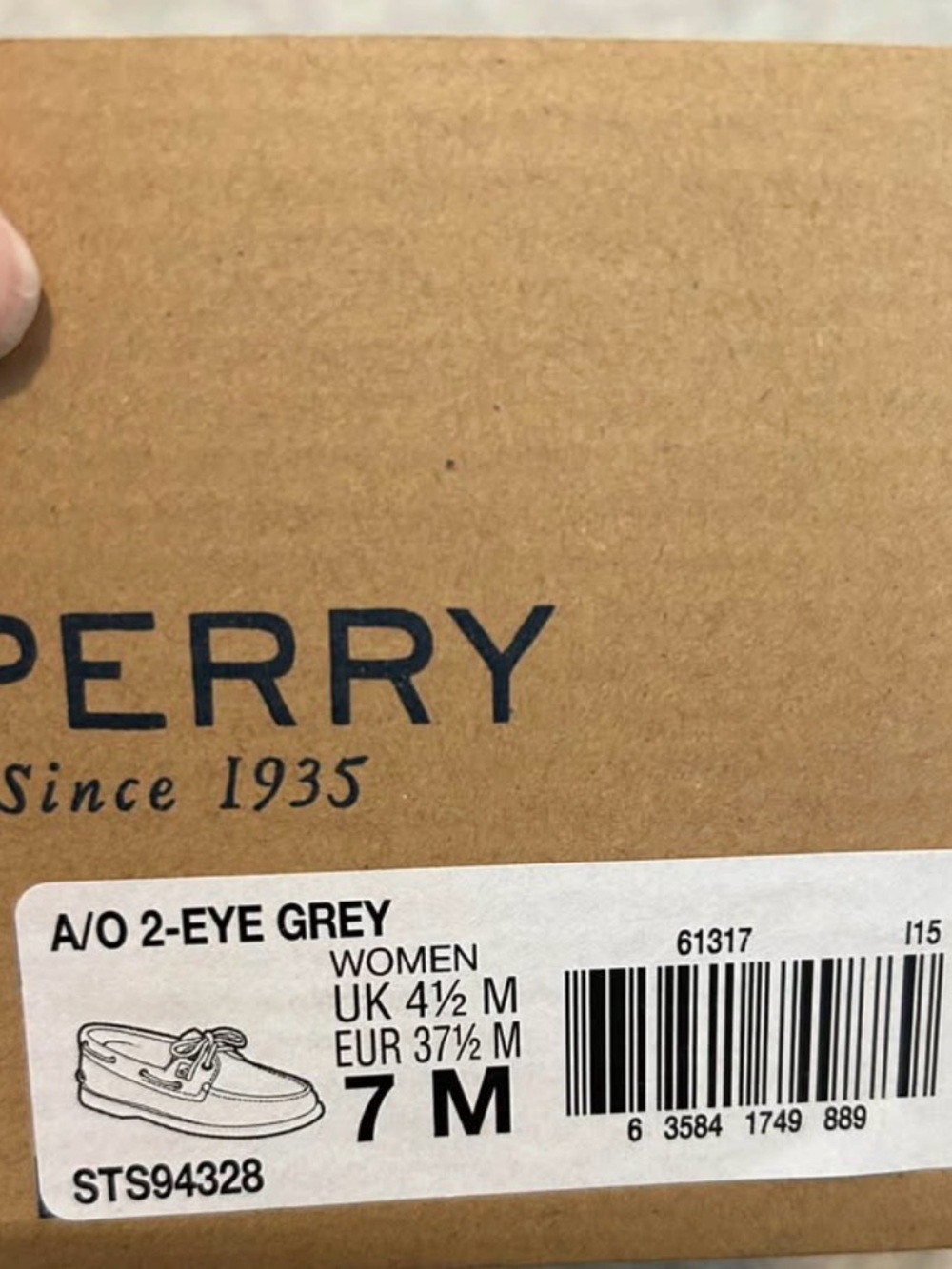Sperry Gray Suede Boat Shoe Flats - Picture 4 of 5